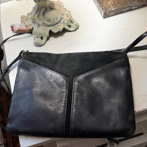Black Leather Crossbody Bag